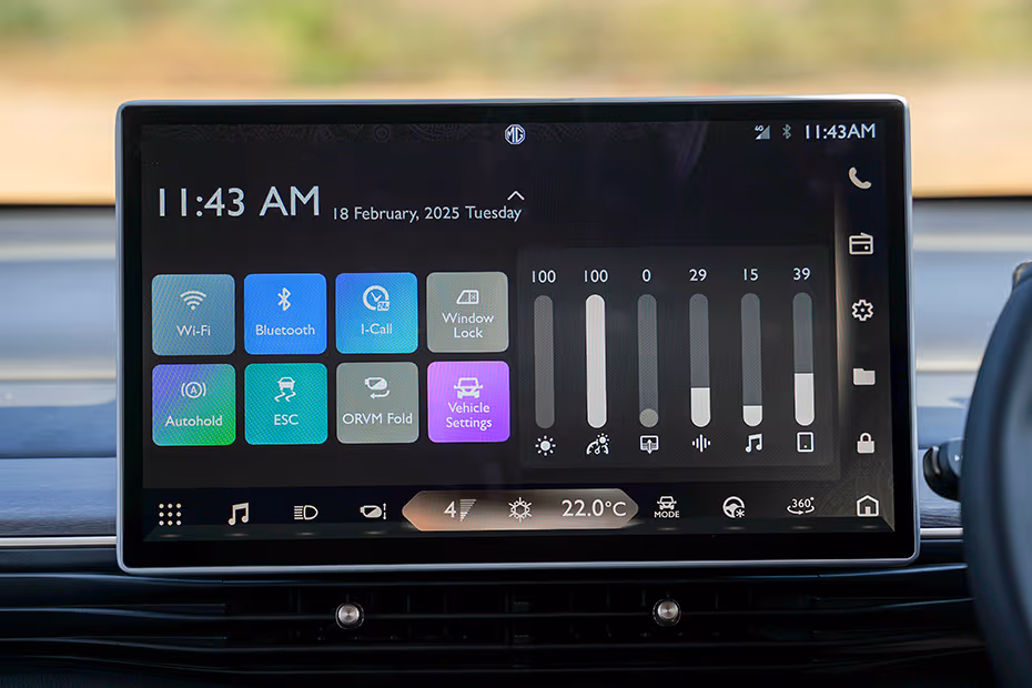 MG Windsor EV Infotainment System
